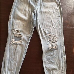 Rewash Light Blue Distressed Boyfriend Jeans Size 13/31